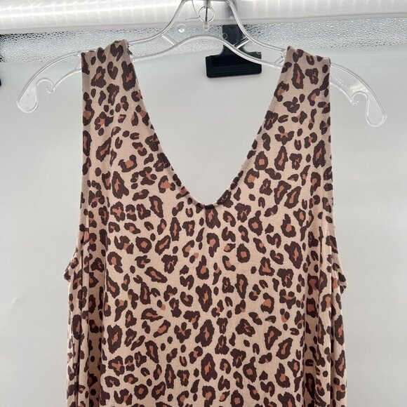 Maurices 24/7 Womens Leopard Print Sleeveless Shift Dress Knee Length Size Small - Picture 2 of 9